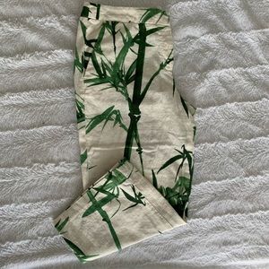 Worn once! Bamboo pattern wide leg culottes pant!